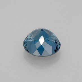 Topacio azul natural de 2,68 ct, corte redondo, VS