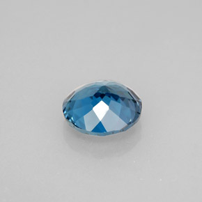 Topacio azul natural de 2,36 ct, corte redondo, VS