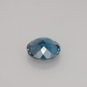 Topacio azul natural de 2,17 ct, corte redondo, VS