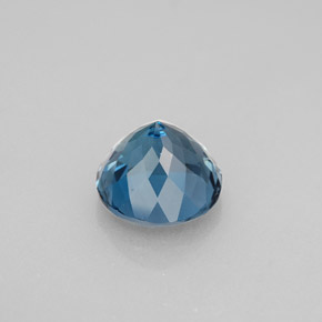Topacio azul natural de 2,73 ct, corte redondo, VS