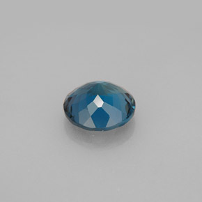 Topacio azul natural de 2,23 ct, corte redondo, VVS-VS