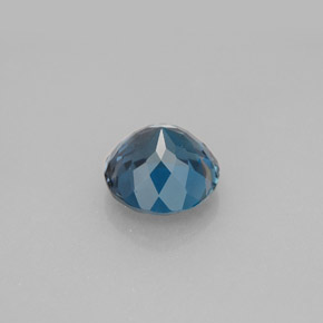 Topacio azul natural de 2,70 ct, corte redondo, VVS-VS