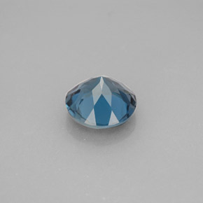 Topacio azul natural de 2,25 ct, corte redondo, VVS-VS
