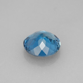Topacio azul natural de 2,23 ct, corte redondo, VVS-VS