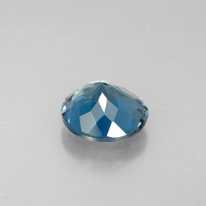 Topacio azul natural de 2,39 ct, corte redondo, VS