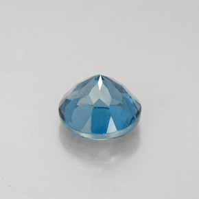 Topacio azul natural de 2,57 ct, corte redondo, VS-SI
