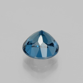 Topacio azul natural de 2,65 ct, corte redondo, VVS-VS
