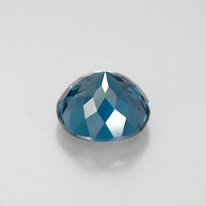 Topacio azul natural de 2,70 ct, corte redondo, VS