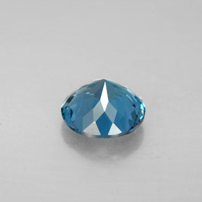 Topacio azul natural de 2,25 ct, corte redondo, VS