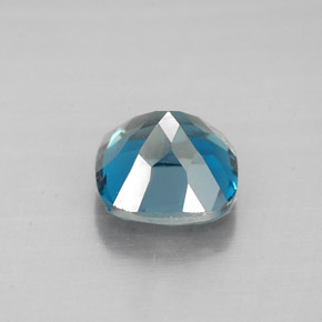Topacio azul natural de 2,00 ct, corte cojín, VVS-VS