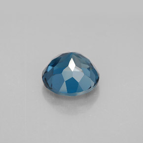 Topacio azul natural de 3,62 ct, corte redondo, VVS-VS