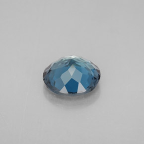 Topacio azul natural de 2,92 ct, corte redondo, VVS-VS