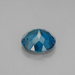 Topacio azul natural de 2,95 ct, corte redondo, VVS