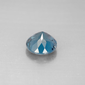 Topacio azul natural de 2,13 ct, corte redondo, VVS-VS