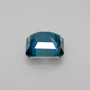 Topacio azul natural de 2,13 ct, corte esmeralda, VVS-VS