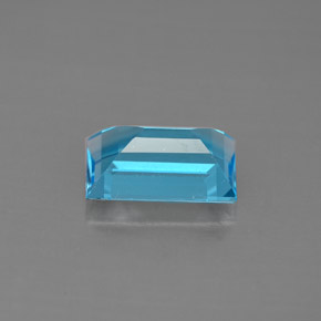 Topacio azul natural de 2,13 ct, baguette, VVS-VS