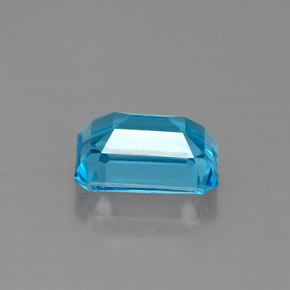 Topacio azul natural de 1,92 ct, corte esmeralda, VVS-VS