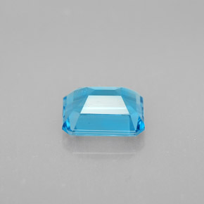 Topacio azul natural de 2,15 ct, corte esmeralda, VVS-VS