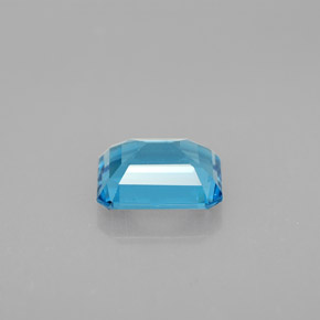 Topacio azul natural de 1,89 ct, corte esmeralda, VVS-VS