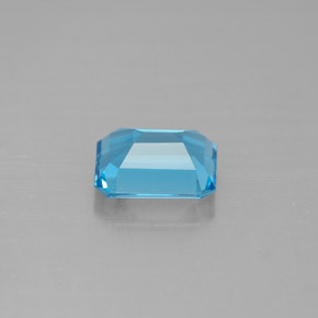 Topacio azul natural de 1,86 ct, corte esmeralda, VVS-VS