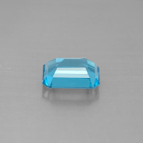 Topacio azul natural de 1,87 ct, corte esmeralda, VVS-VS