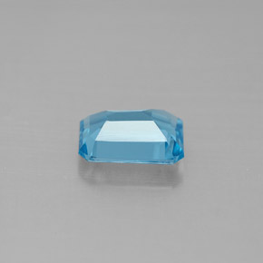 Topacio azul natural de 1,70 ct, corte esmeralda, VVS-VS
