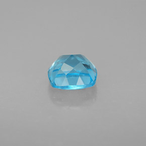 Topacio azul natural de 2,06 ct, corte cojín, VVS-VS