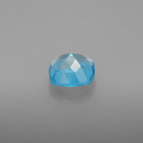 Topacio azul natural de 1,87 ct, corte cojín, VVS-VS
