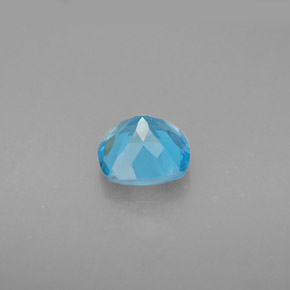 Topacio azul natural de 1,78 ct, corte cojín, VVS-VS