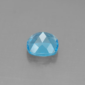 Topacio azul natural de 1,93 ct, corte cojín, VVS-VS