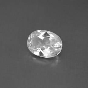 Topacio blanco natural de 1,40 ct, corte óvalo, VS