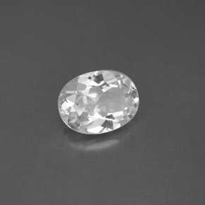Topacio blanco natural de 1,40 ct, corte óvalo, VS