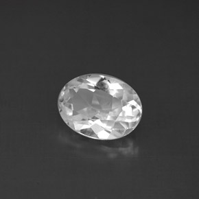 Topacio blanco natural de 1,62 ct, corte óvalo, VS