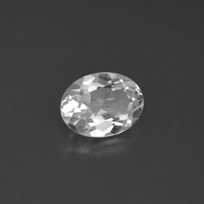 Topacio blanco natural de 1,54 ct, corte óvalo, VS