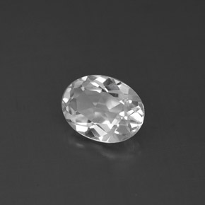 Topacio blanco natural de 1,54 ct, corte óvalo, VS