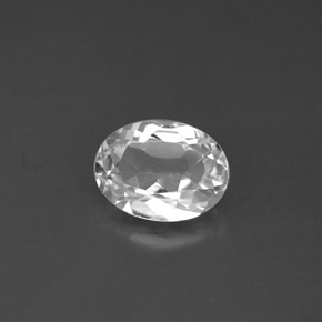 Topacio blanco natural de 1,44 ct, corte óvalo, VS