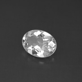 Topacio blanco natural de 1,48 ct, corte óvalo, VS