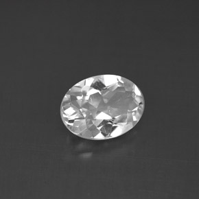 Topacio blanco natural de 1,48 ct, corte óvalo, VS