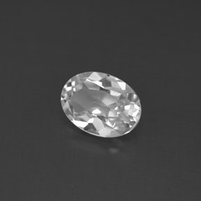 Topacio blanco natural de 1,43 ct, corte óvalo, VS