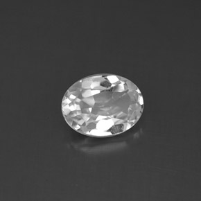 Topacio blanco natural de 1,43 ct, corte óvalo, VS