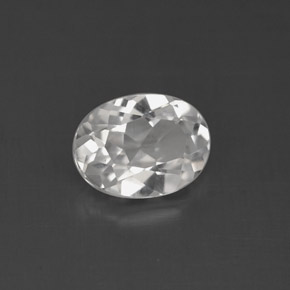 Topacio blanco natural de 1,57 ct, corte óvalo, VS