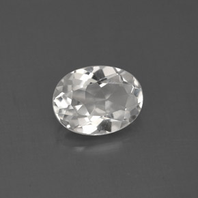 Topacio blanco natural de 1,44 ct, corte óvalo, VS
