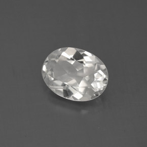 Topacio blanco natural de 1,44 ct, corte óvalo, VS