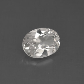 Topacio blanco natural de 1,43 ct, corte óvalo, VVS-VS