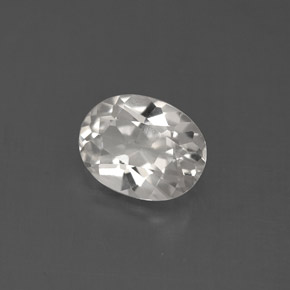 Topacio blanco natural de 1,43 ct, corte óvalo, VVS-VS