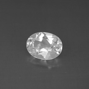 Topacio blanco natural de 1,60 ct, corte óvalo, VVS-VS