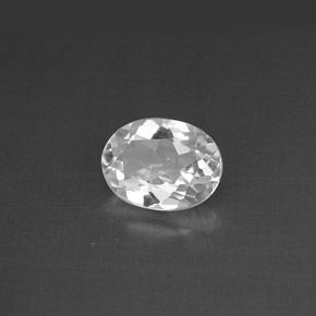 Topacio blanco natural de 1,48 ct, corte óvalo, VVS-VS