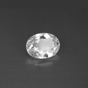 Topacio blanco natural de 1,48 ct, corte óvalo, VVS-VS