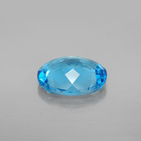 Topacio azul natural de 3,72 ct, corte óvalo, VVS-VS