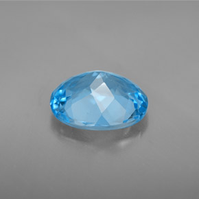 Topacio azul natural de 4,11 ct, corte óvalo, VVS